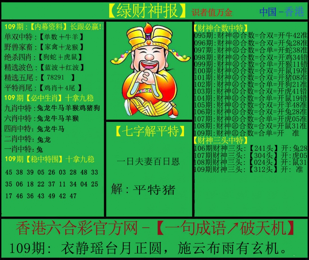 绿财神 第109期