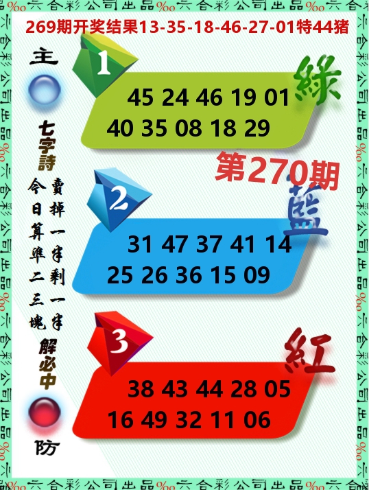 三波十码 第270期