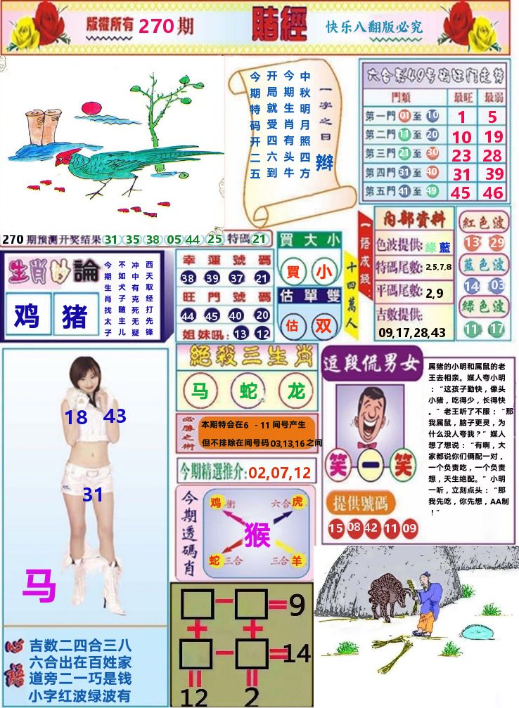 快乐八赌经 第270期