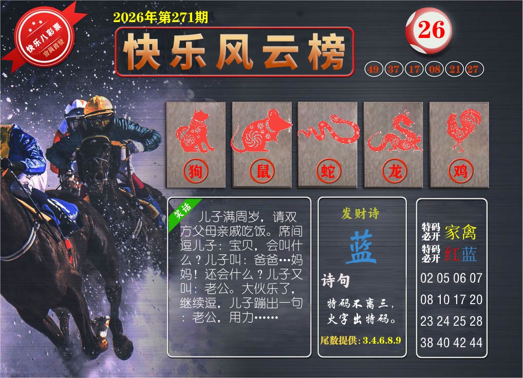 快乐八风云榜 第271期