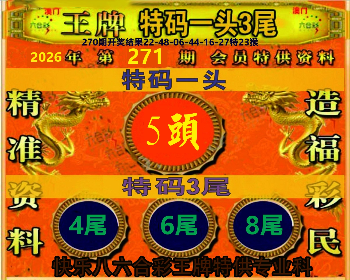 王牌特码 第271期