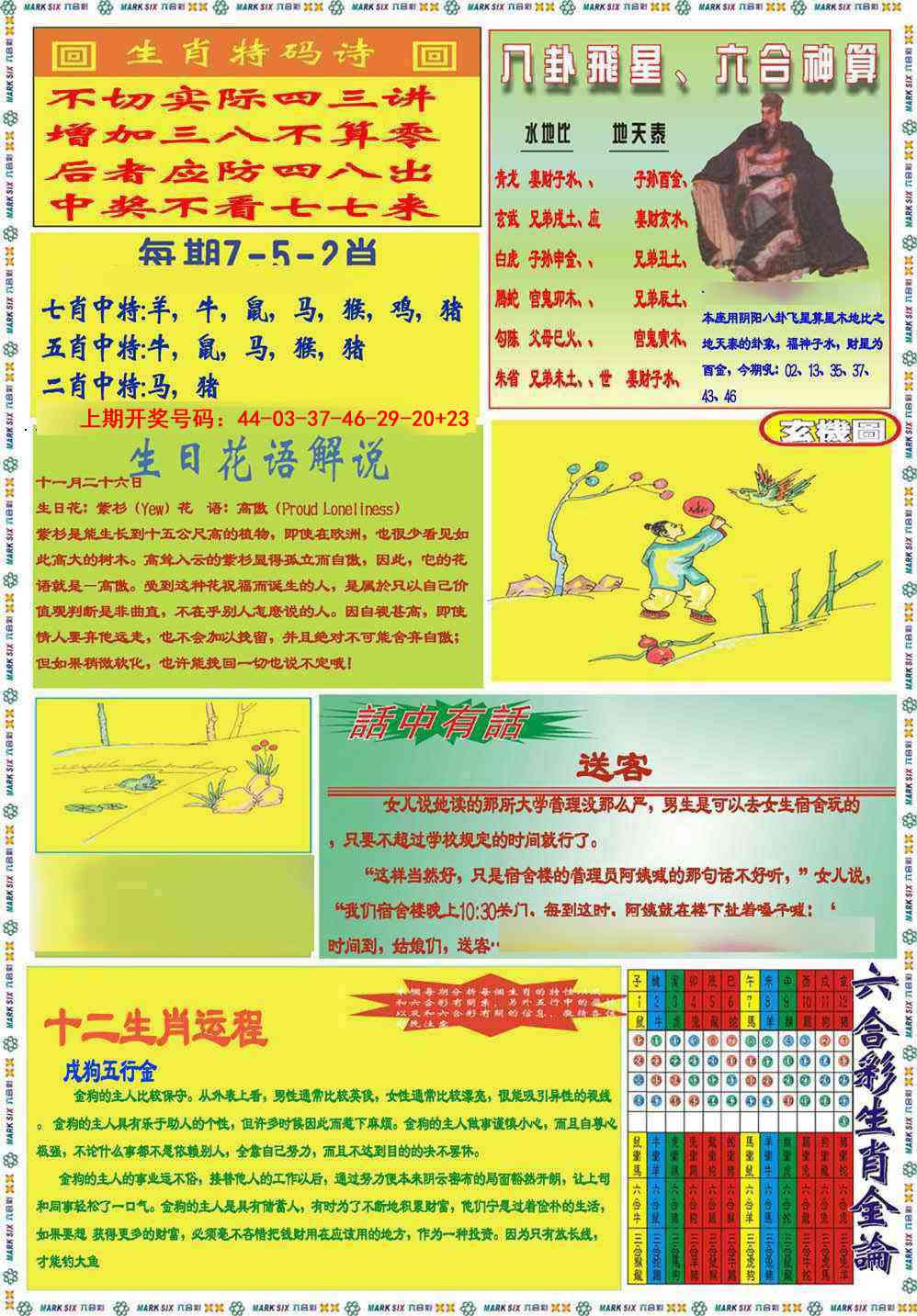九龍马经B(推荐) 第283期