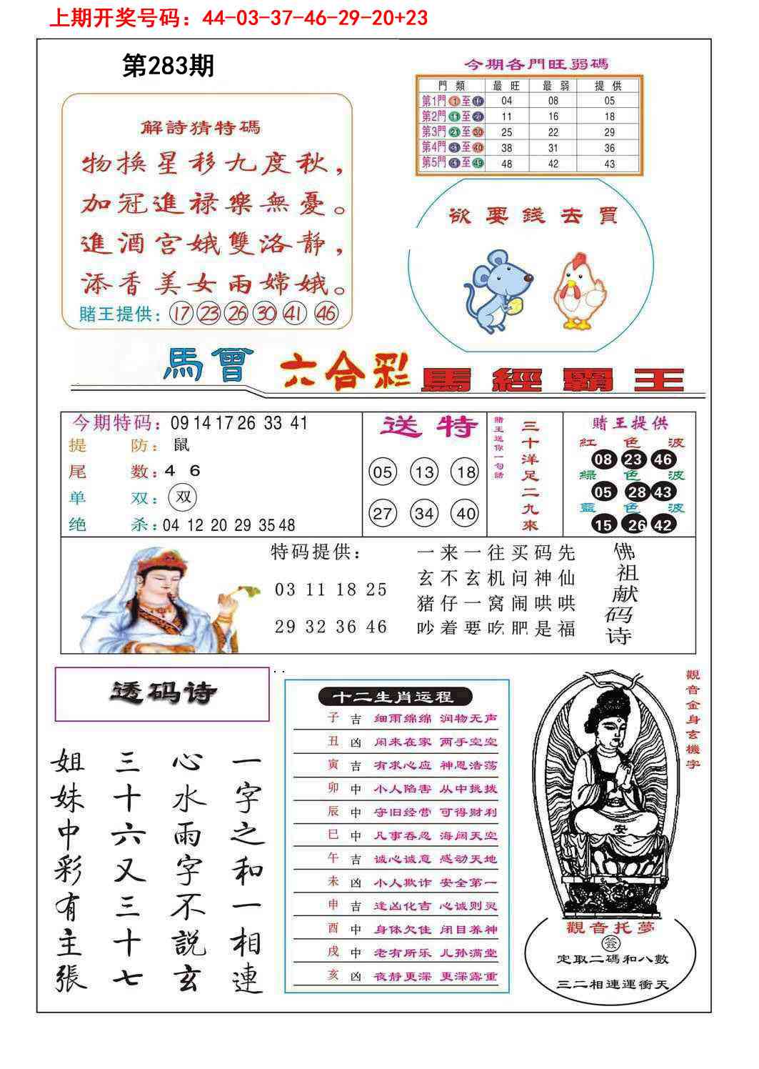 马经霸王 第283期