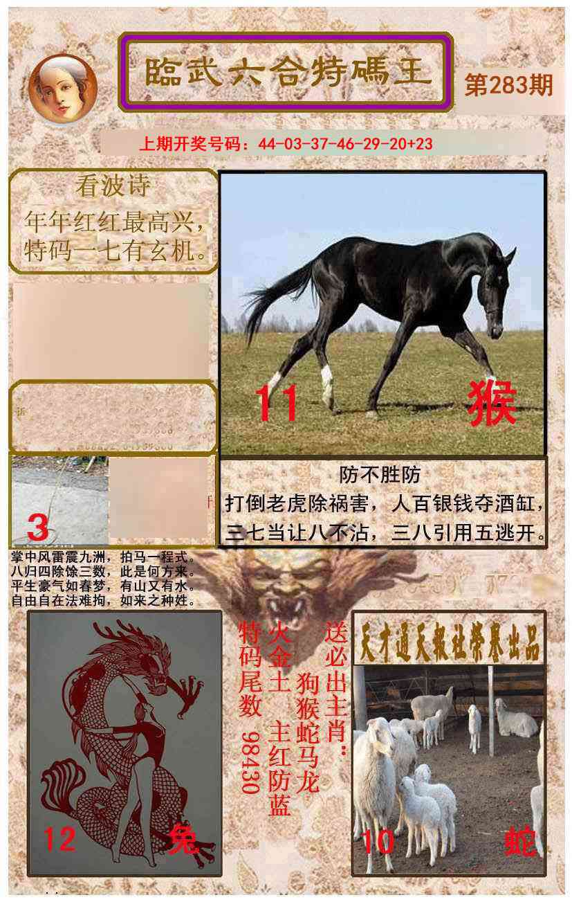 临武六合特码王 第283期