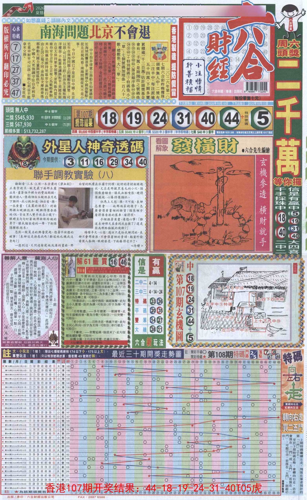 六合财经A加大版 第108期