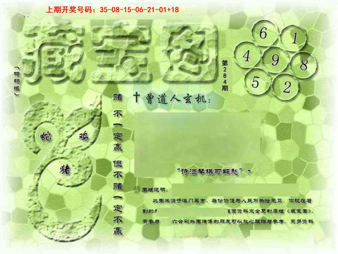 假新藏宝图 第284期