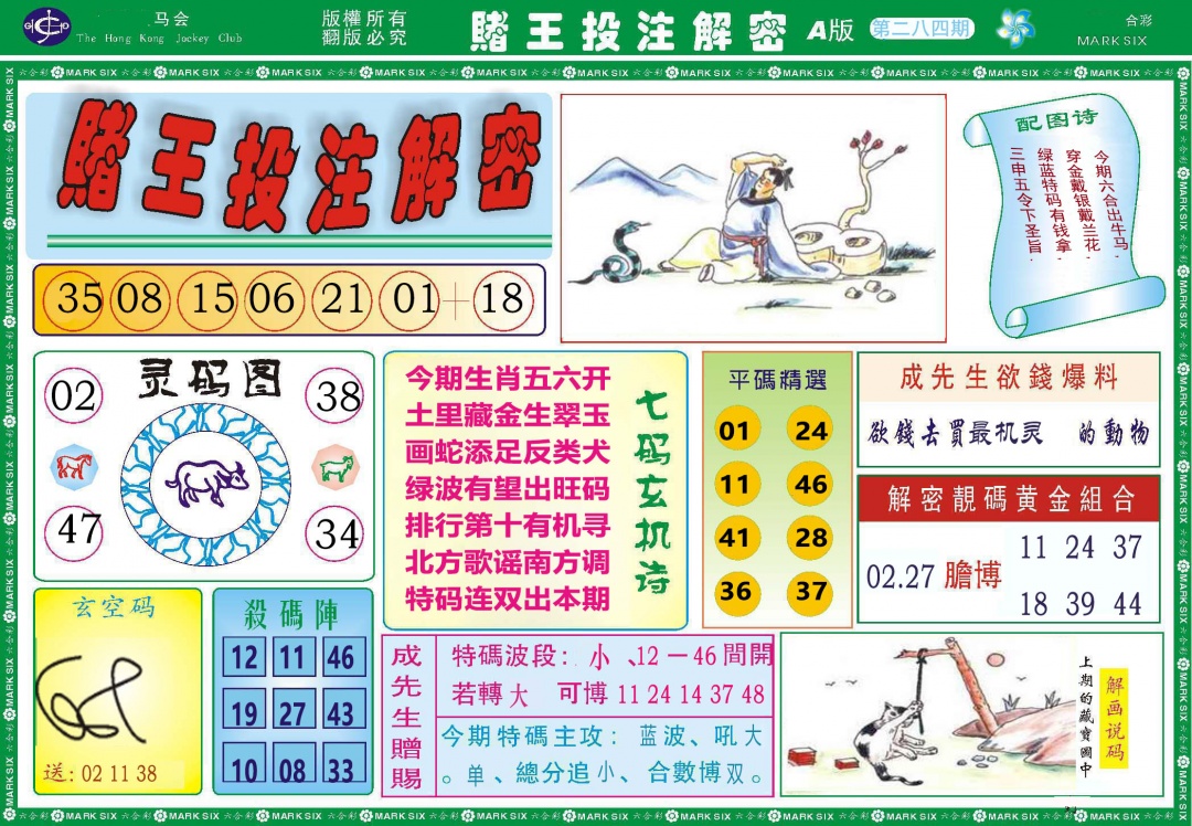 赌王投注解密 第284期