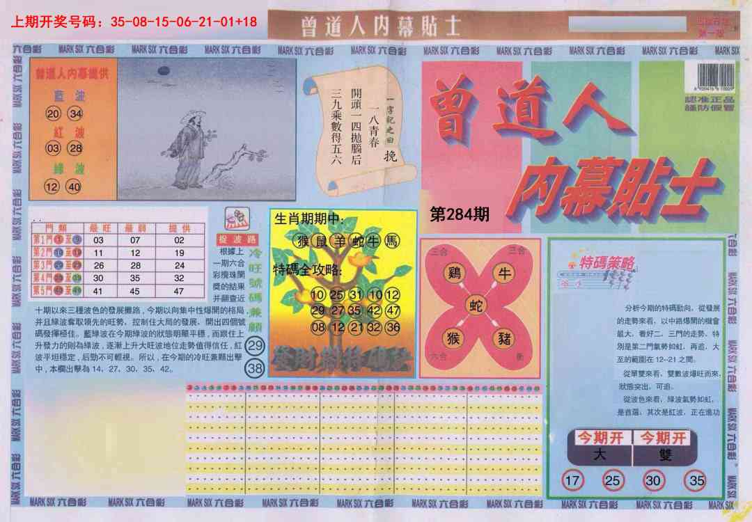 曾道人内幕贴士A 第284期