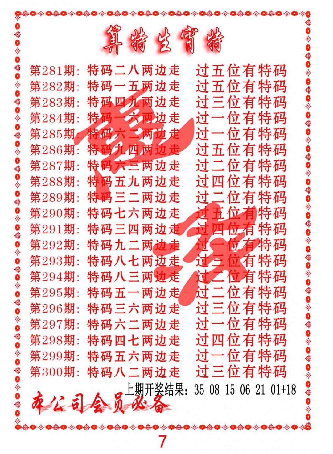 算特生肖诗 第284期