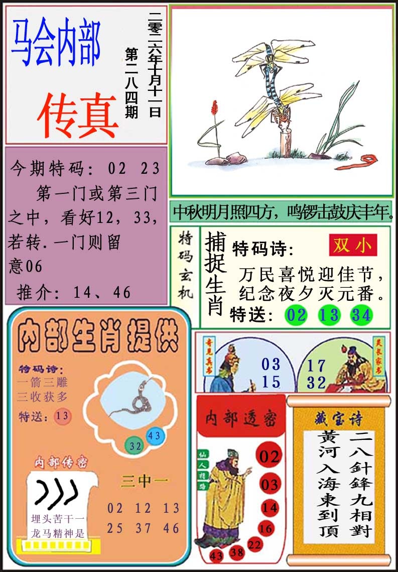 马会内部传真 第284期