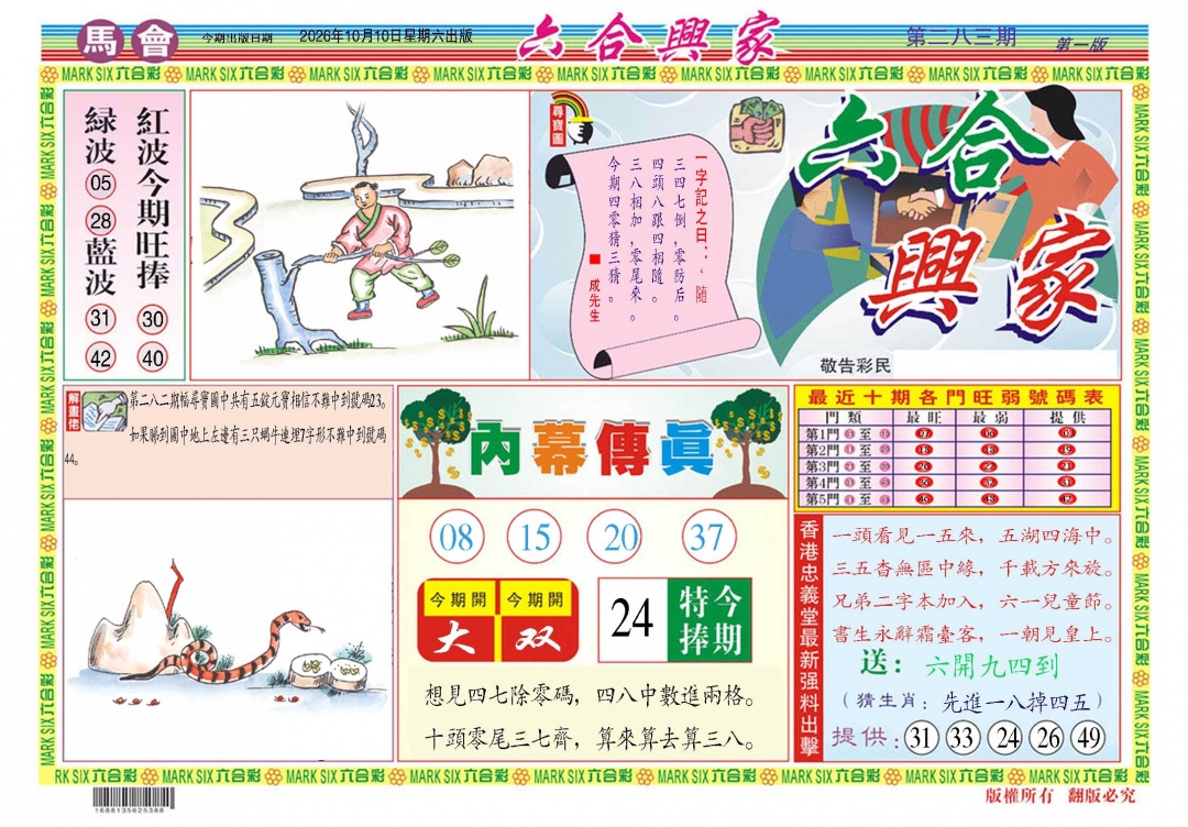 六合兴家A 第283期