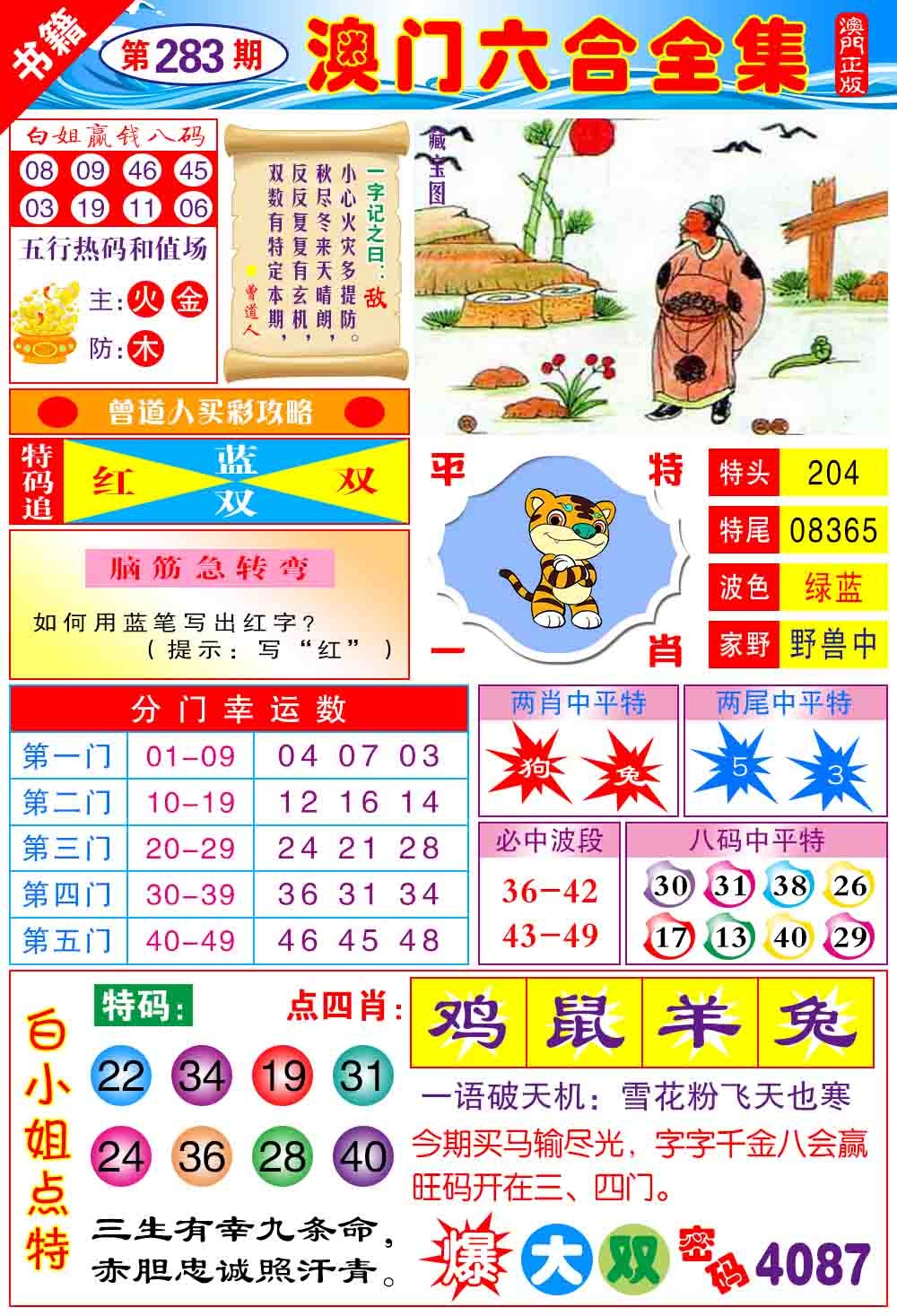 澳门全集六合 第283期