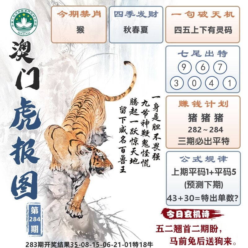 澳门虎报图 第283期