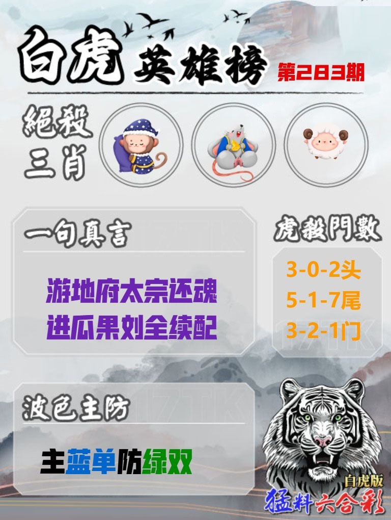 白虎英雄榜 第283期