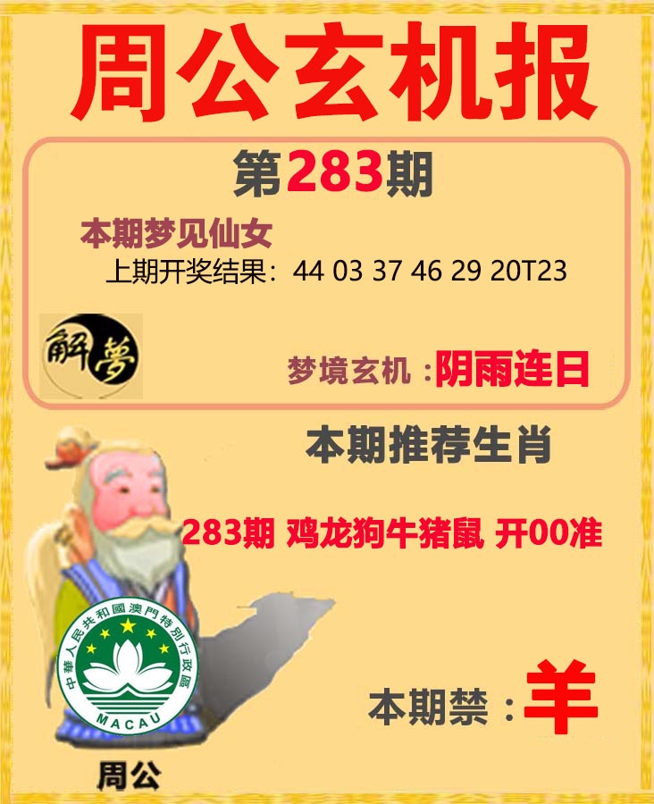 周公解梦 第283期