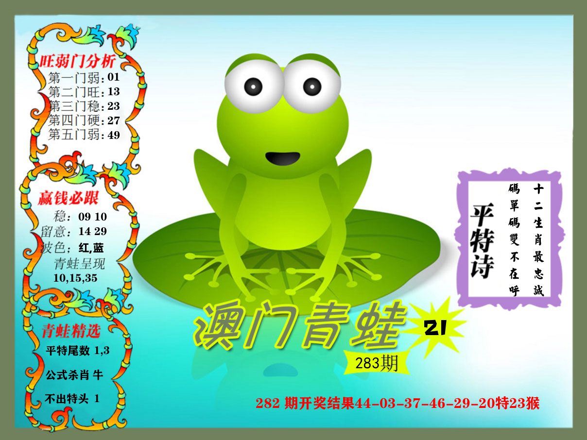 青蛙系列21 第283期