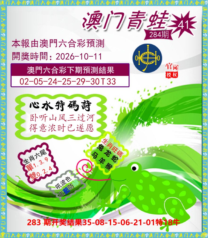 青蛙系列41 第284期
