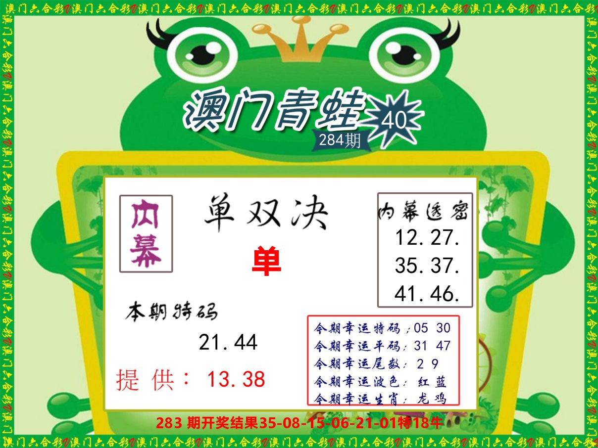 青蛙系列50 第284期