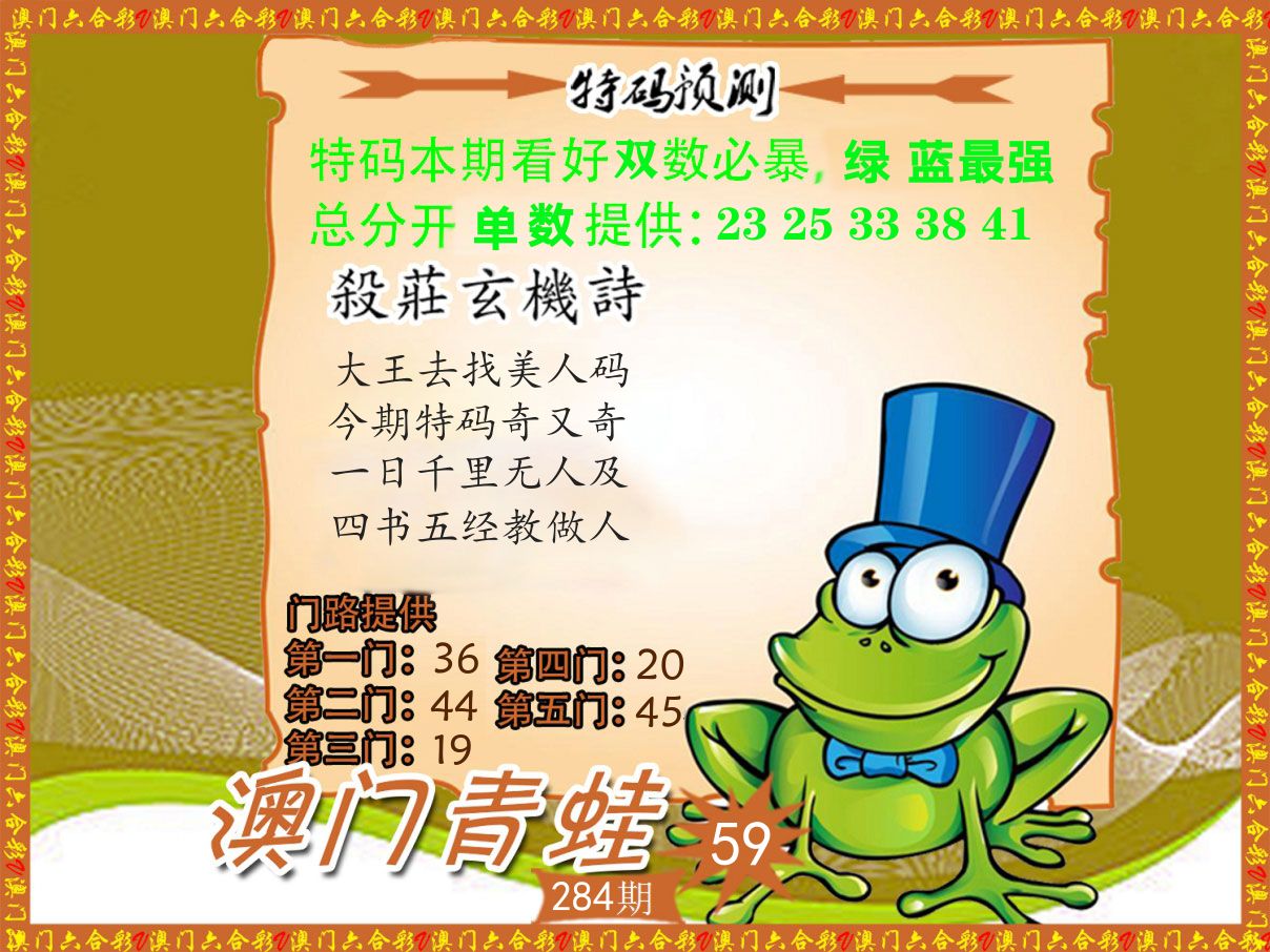 青蛙系列59 第284期