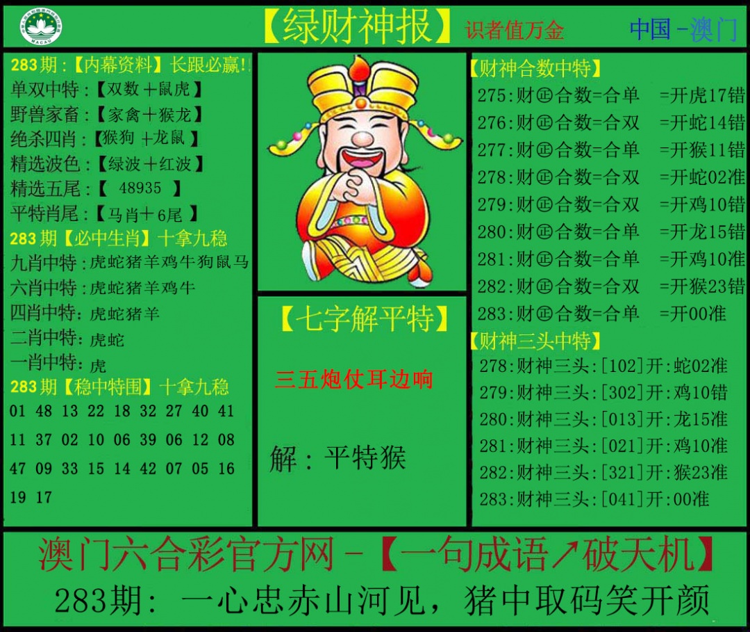 绿财神 第283期