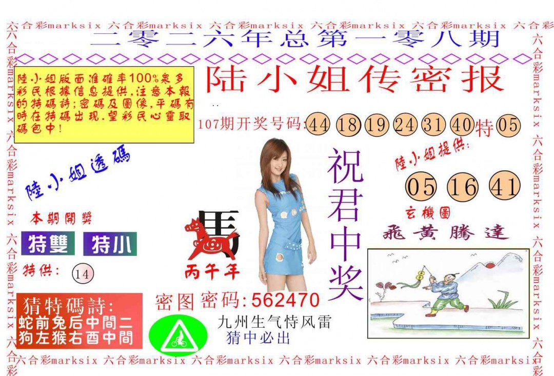 陆小姐传密A 第108期