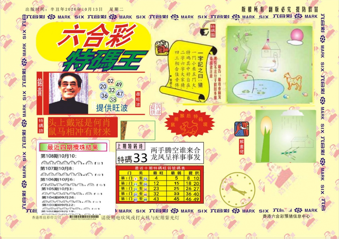 特码王 第109期