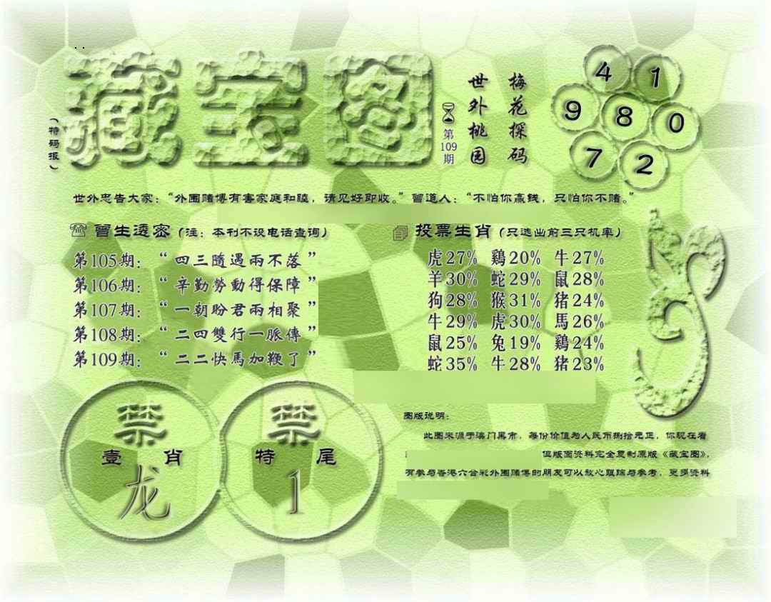 假老藏宝图 第109期