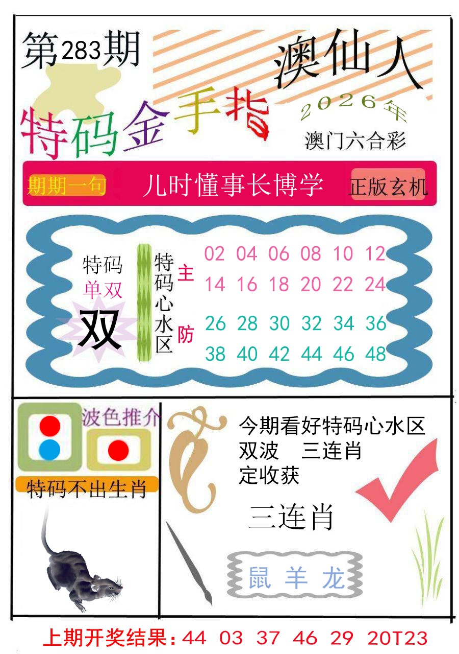 特码金手指 第283期