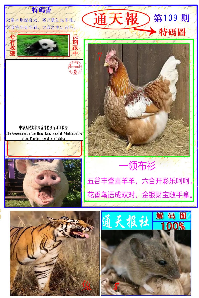 通天特解图 第109期