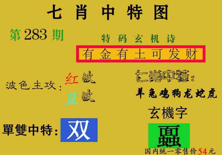 七肖中特 第283期
