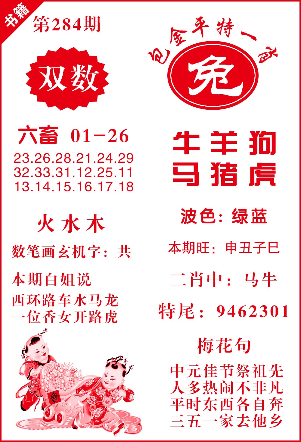 澳门包金来料 第284期