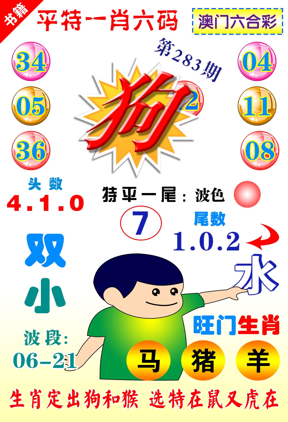 澳门一肖六码 第283期
