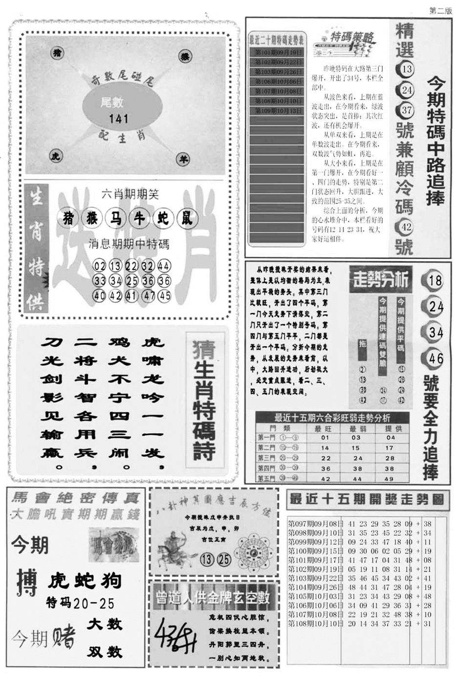 内幕消息B 第109期