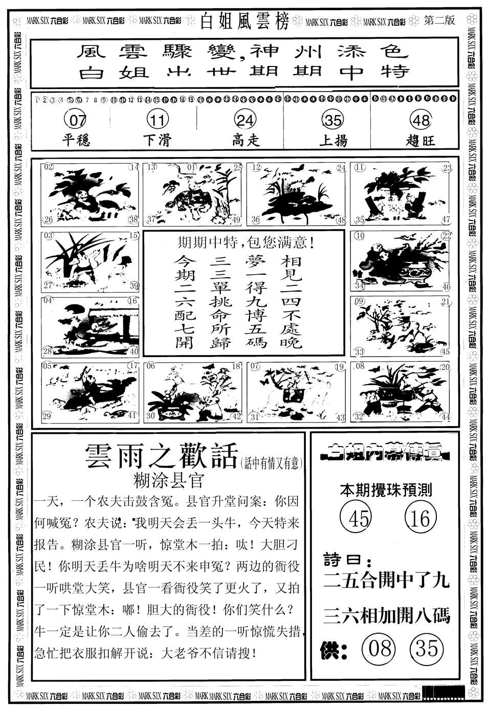 白姐风云榜B 第108期