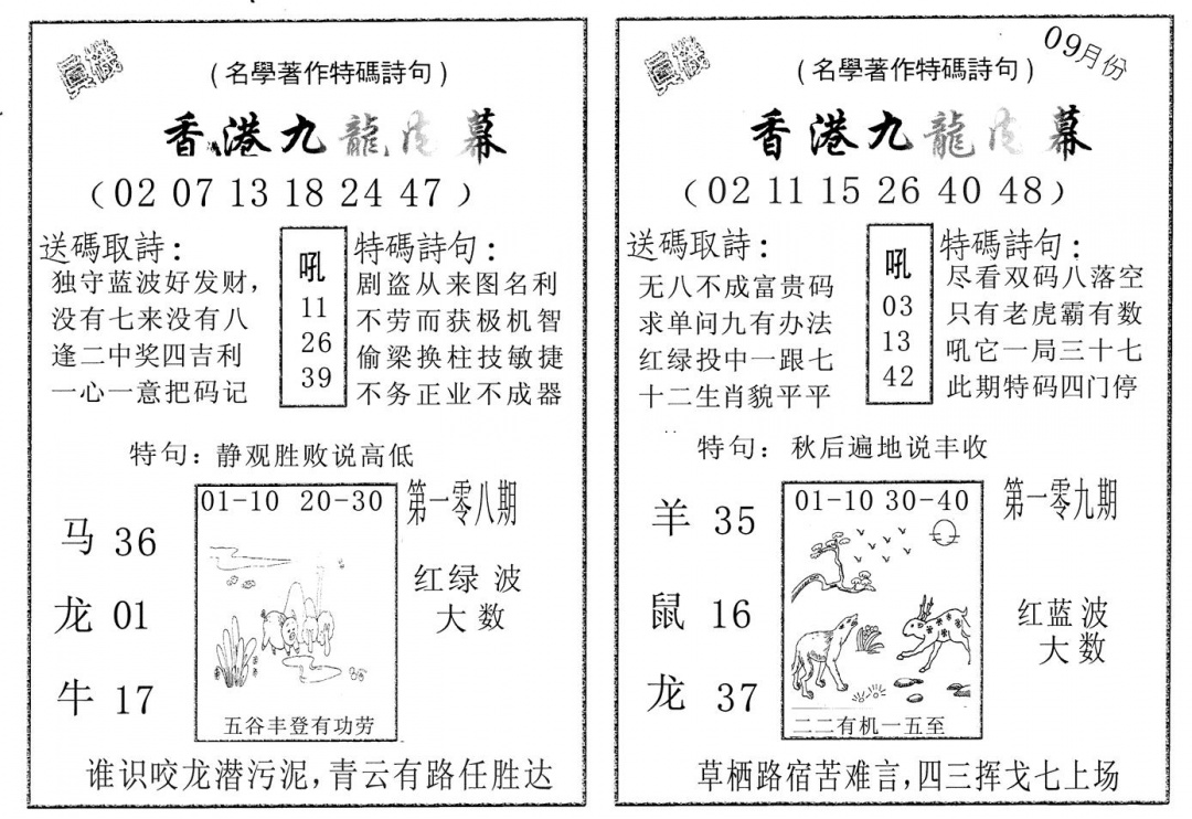 九龙内幕AB 第109期