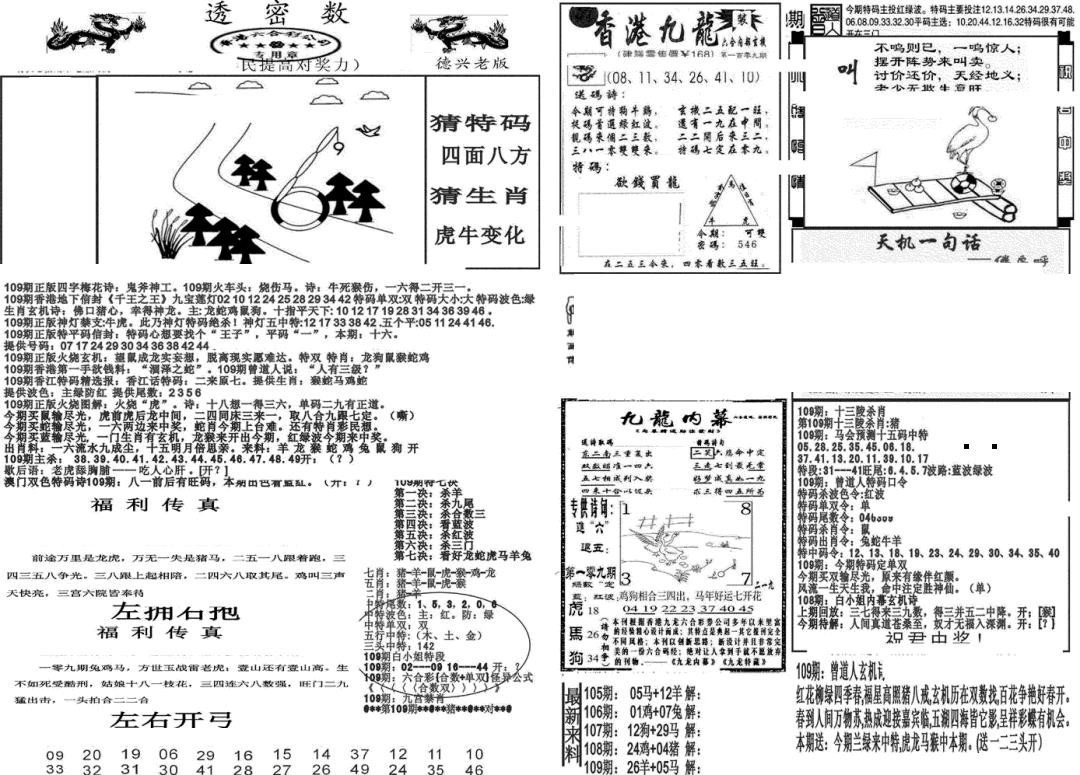 新透密数A(新) 第109期