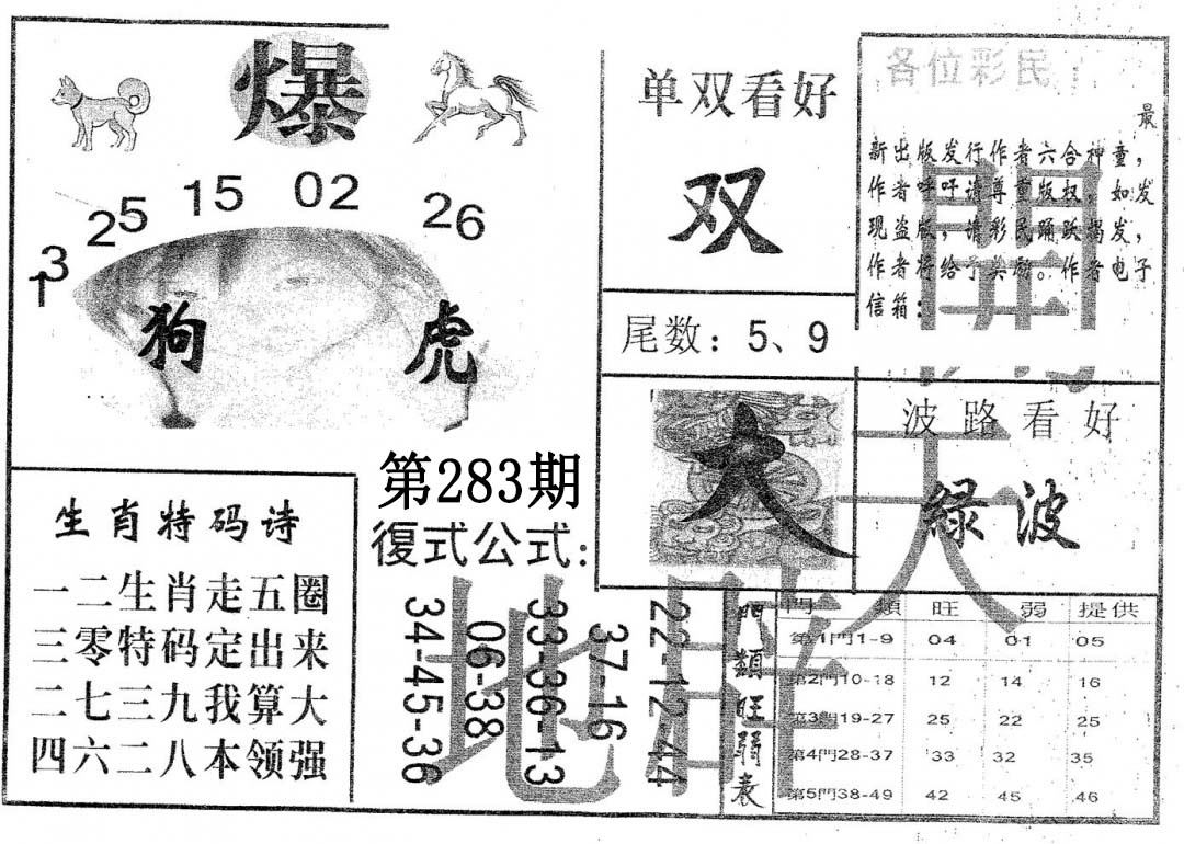 开天辟地 第283期